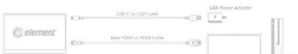 USB C to USB Cable USB Power Adopter Kins HDMI to HDMI Cable