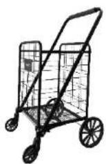 SereneLife SLSPCART44 - Collapsible Utility Cart - - 1