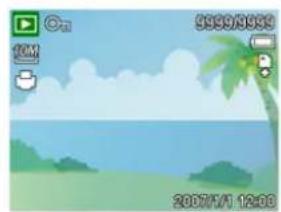 Game interface screenshot showing a beach scene with palm tree, sky, and ocean (no readable text or symbols)