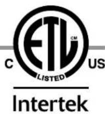 C LISTED US CETV Intertek