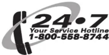 24·7 Your Service Hotline 1-800-558-8744
