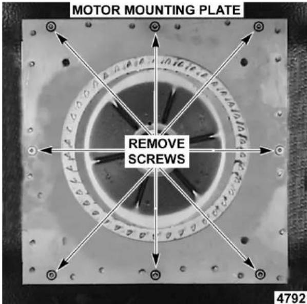 MOTOR MOUNTING PLATE REMOVE SCREWS 4792