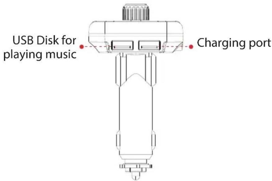 USB Disk for playing music Charging port