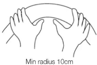 Min radius 10cm
