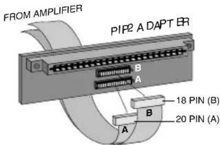 FROM AMPLIFIER PIP2 A DAPTER B A 18 PIN (B) B 20 PIN (A)