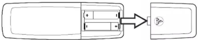 Diagram of a battery cell system with an arrow indicating direction (no text or symbols)