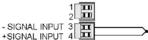 - SIGNAL INPUT + SIGNAL INPUT