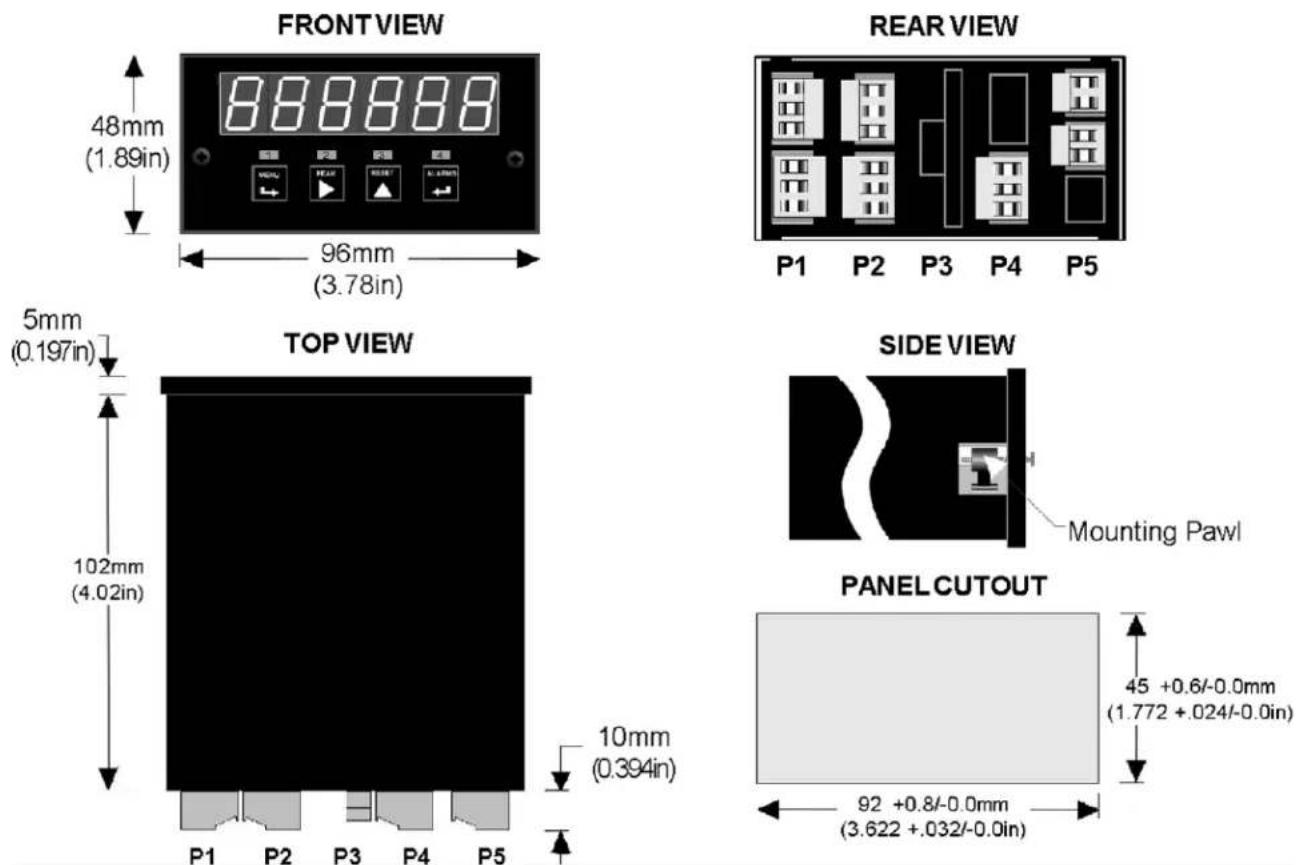 Daytronic 2140R - PANEL MOUNTING - 1