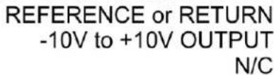 REFERENCE or RETURN -10V to +10V OUTPUT N/C