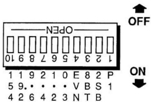 N3dO 1 2 3 4 5 6 7 8 9 10 1 1 9 2 1 0 E 8 2 P 5 9. • • • V B S 1 4 2 6 4 2 3 N T B OFF ON