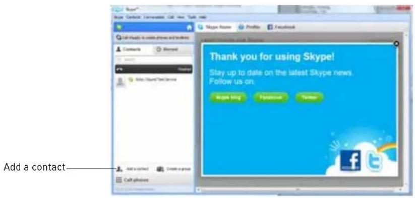 Thank you for using Skype! Stay up to date on the latest Skype news. Follow us on. Add a contact.