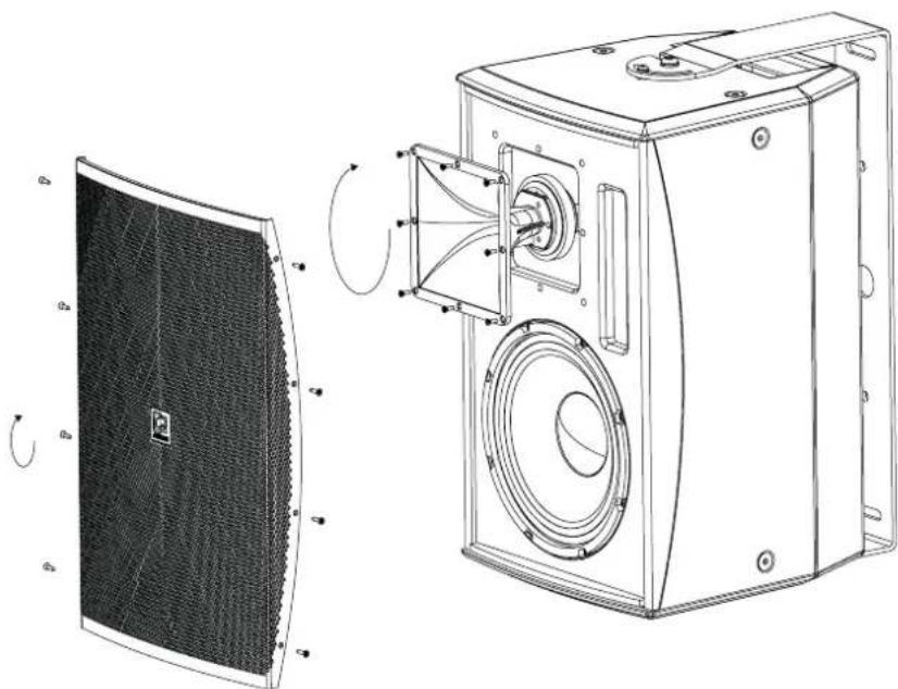 Audac VEXO110A - Horizontal mounting - rotate the horn - 1