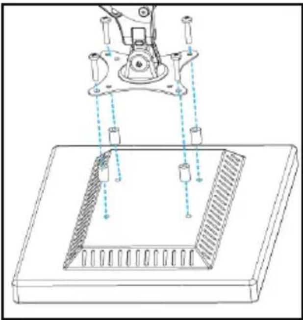 StarTech.com ARMUNONB - Mounting the VESA Mount Flush Against a Monitor - 1