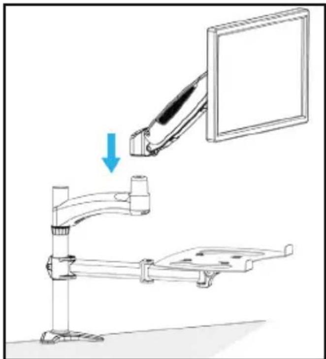 StarTech.com ARMUNONB - Attaching the Spring Arm to the Extension Arm - 1