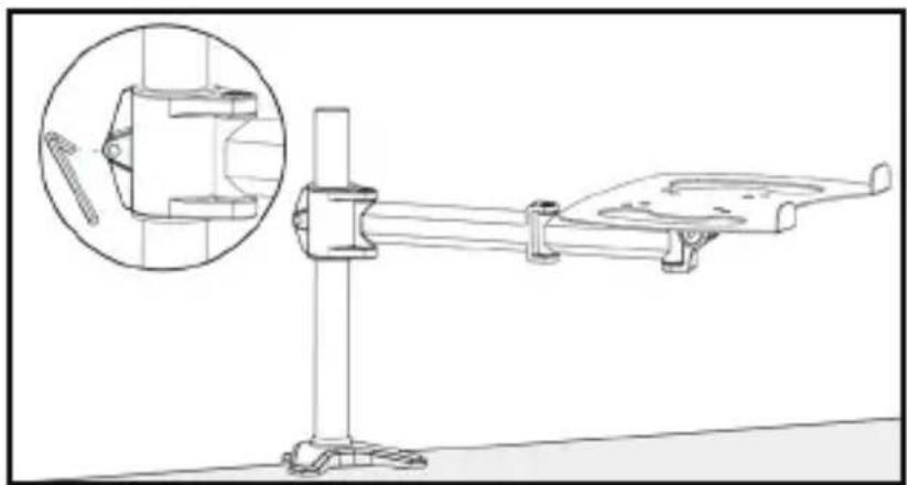 StarTech.com ARMUNONB - Attaching the Swivel Arm to the Pole and Clamp - 3