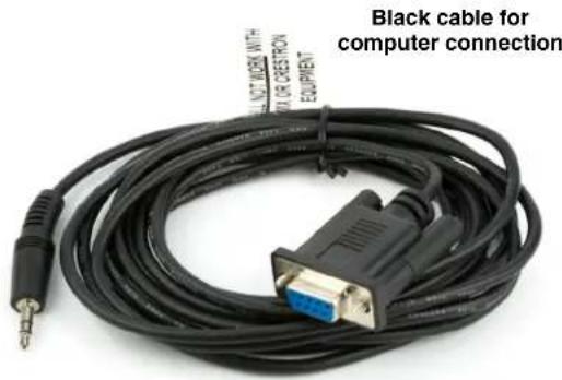 Black cable for computer connection