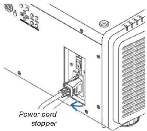 Power cord stopper