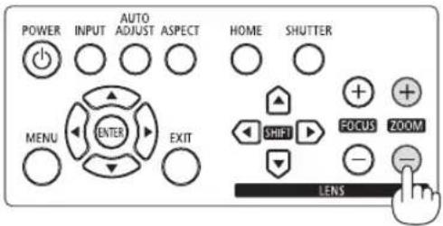 POWER INPUT AUTO ADJUST ASPECT HOME SHUTTER MENU ENTER EXIT SHIFT FOCUS ZOOM LENS
