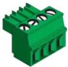 Green 3D model of a mechanical connector or terminal block (no text or symbols visible)