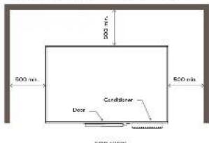 200 m 500 m 500 m Conditioner Door TOP VIEW