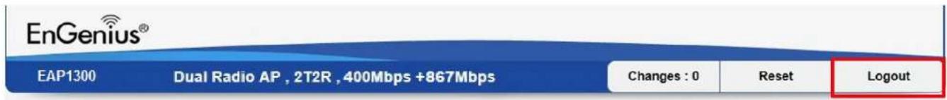 EnGenius® EAP1300 Dual Radio AP , 2T2R , 400Mbps +867Mbps Changes : 0 Reset Logout