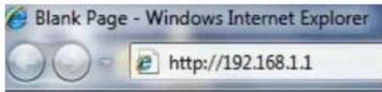 Blank Page - Windows Internet Explorer http://192.168.1.1