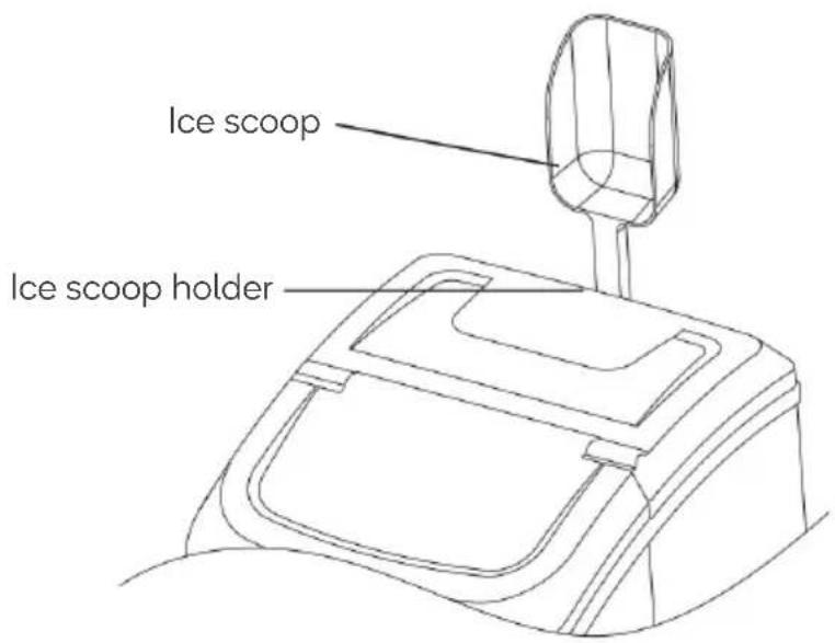 Ice scoop Ice scoop holder