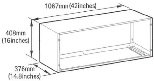 1067mm (42inches) 408mm (16inches) 376mm (14.8inches)