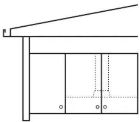 Pure technical line drawing of a structural frame with no text, numbers, or symbols