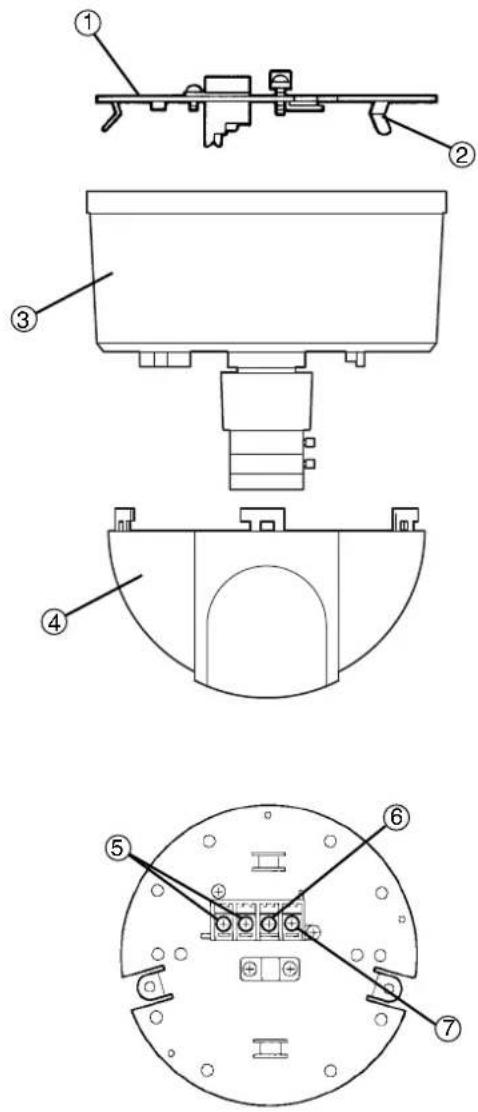 Technical diagram of a mechanical or electrical component with numbered parts, likely for assembly or identification.