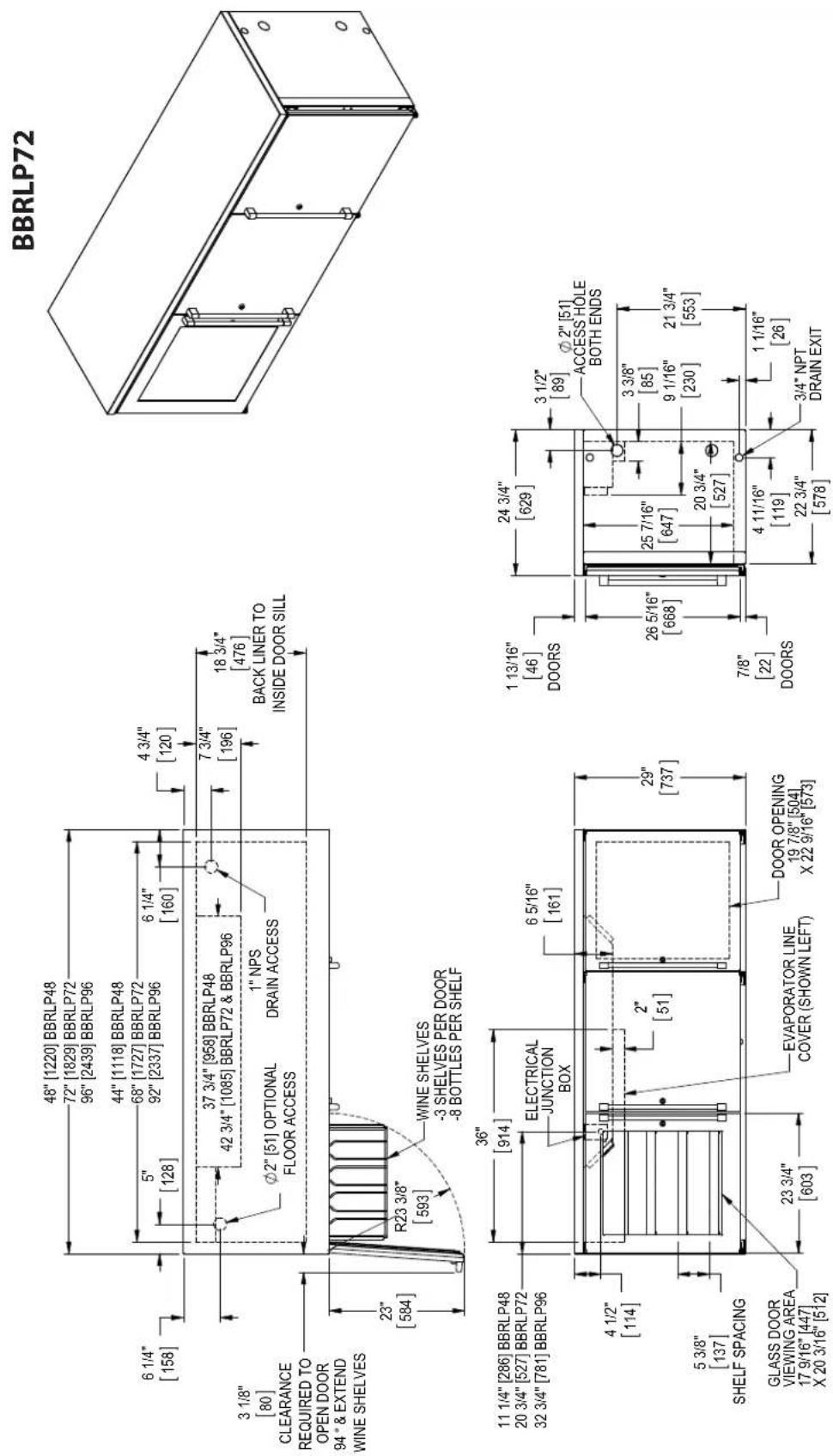 Perlick BBRLP96 - DIMENSIONS - 5