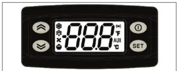 -8.80(°C) -8.80(AUX °C) SET