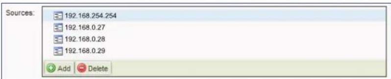 Sources: 192.168.254.254 192.168.0.27 192.168.0.28 192.168.0.29 Add Delete