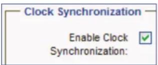 Clock Synchronization Enable Clock Synchronization: