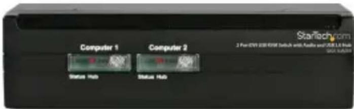 StarTech.com Computer 1 Computer 2 2 Pan-SPN 200 RPM Switch with Handle and USB LLC Hub Status Hub Status Hub