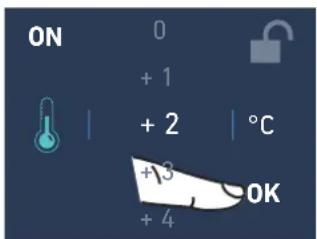 ON 0 + 1 + 2 °C +13 OK + 4
