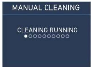 MANUAL CLEANING CLEANING RUNNING ●○○○○○○○○○○