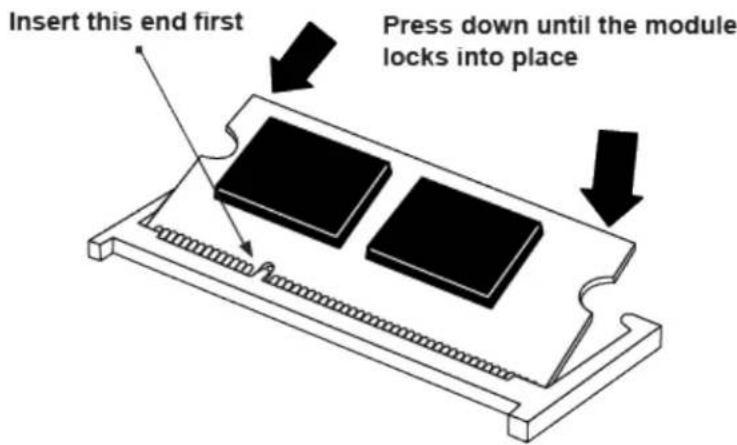 Insert this end first Press down until the module locks into place