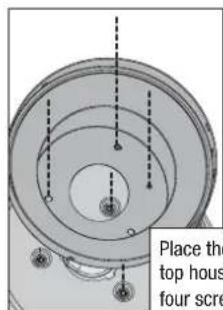 Place the top house four scre