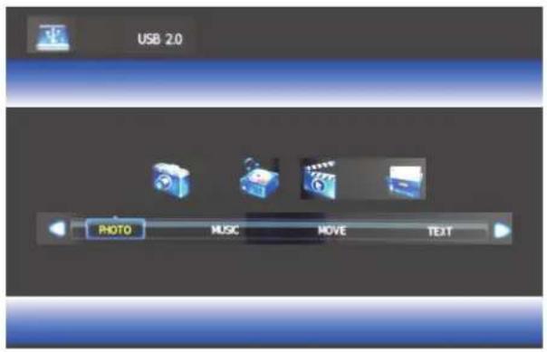 USB 2.0 PHOTO MUSIC MOVE TEXT