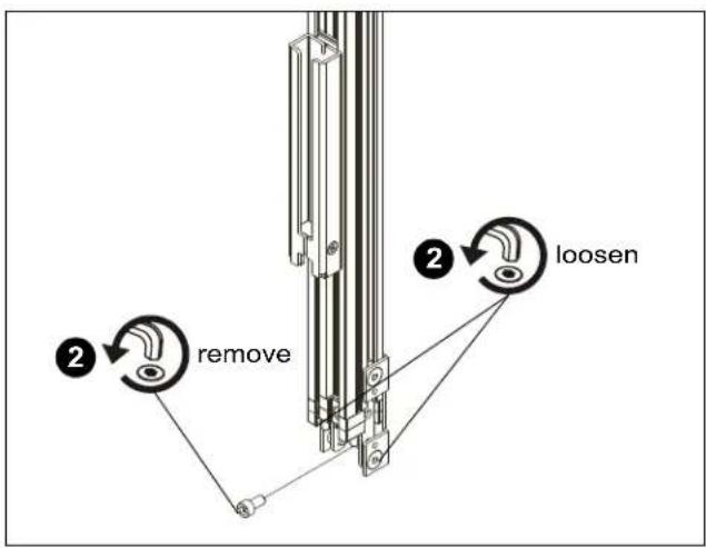 ② remove ② loosen