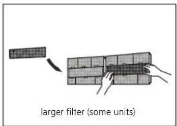 larger filter (some units)