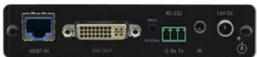 HGBT IN DVI OUT RS-232 G Rx Tx IR 12V DC