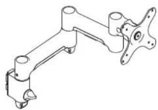 Atdec AWMS-46W35-S - Single Monitor Arm on Wall Mount - 2