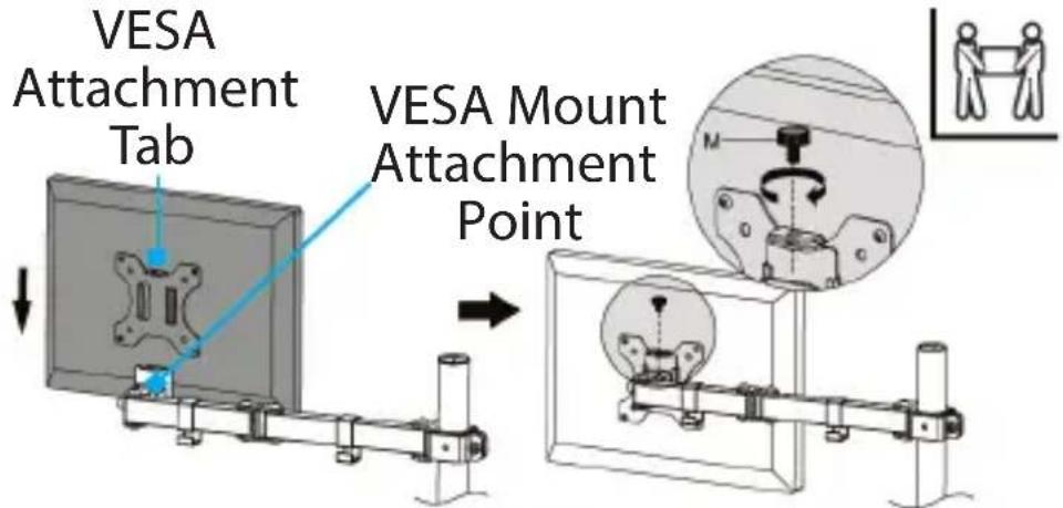 VESA Attachment Tab VESA Mount Attachment Point