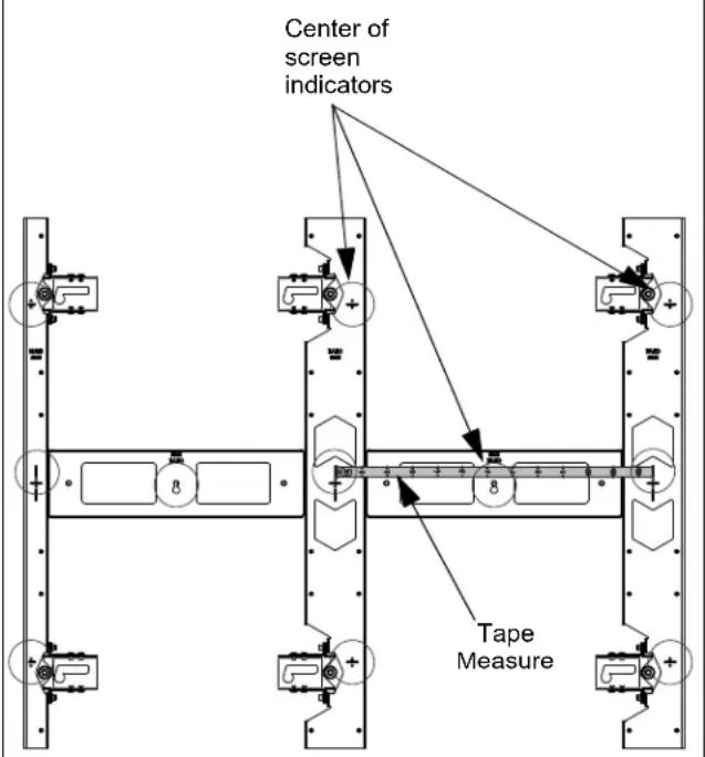 Center of screen indicators Tape Measure