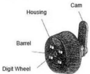 Housing Cam Barrel Digit Wheel