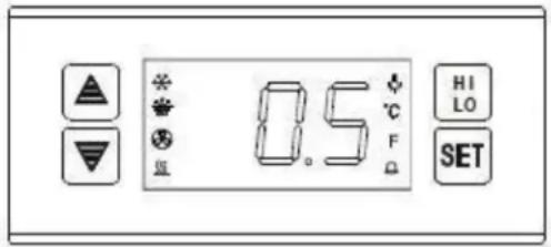 0.5 °C HI LO SET