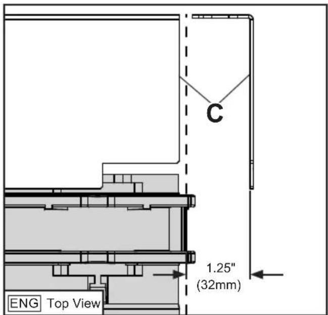 C 1.25" (32mm) ENG Top View