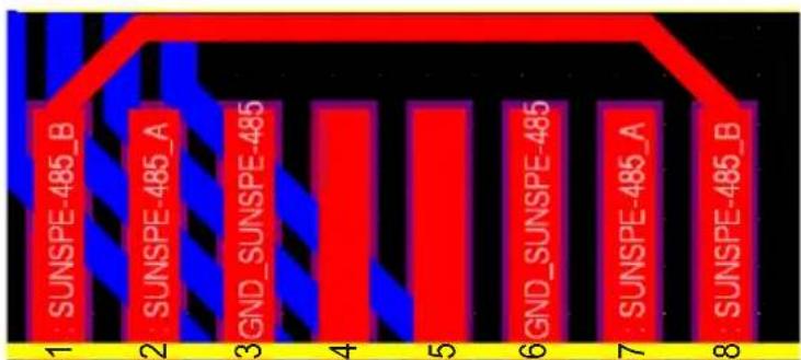 1 SUNSPE-485_B 2 SUNSPE-485_A 3 GND_SUNSPE-485 4 5 6 GND_SUNSPE-485 7 SUNSPE-485_A 8 SUNSPE-485_B